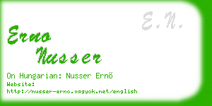 erno nusser business card