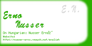 erno nusser business card